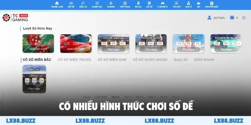 Có nhiều hình thức chơi số đề