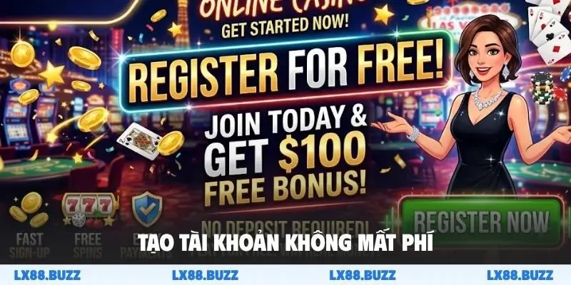 Tạo tài khoản không mất phí